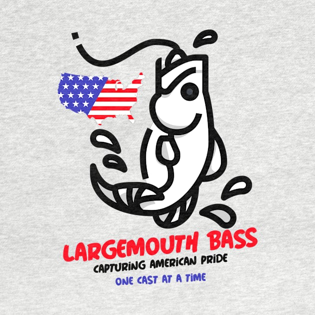 Largemouth Bass: Capturing American Pride, One Cast at a Time by lildoodleTees